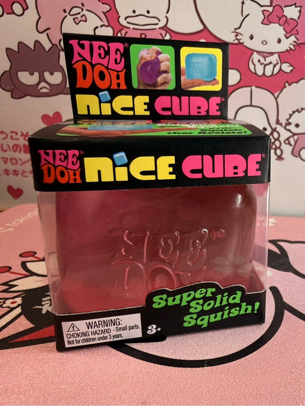 NeeDoh Nice Cube, Satisfying Square Shaped Sensory Toy: Pink